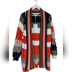 Davi & Dani Colorful Striped Cardigan